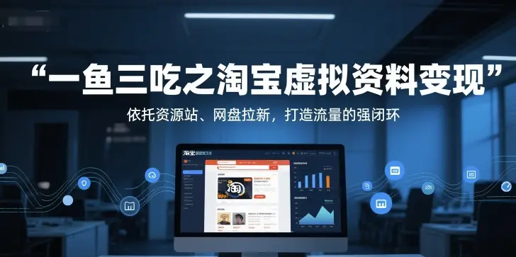 一鱼三吃之淘宝虚拟资料变现,依托资源站、网盘拉新,打造流量的强闭环-创业猫 一鱼三吃之淘宝虚拟资料变现,依托资源站、网盘拉新,打造流量的强闭环