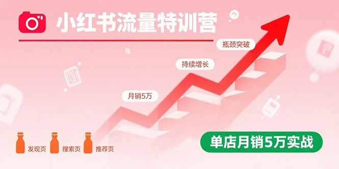 【精】小红书流量特训营:突破流量瓶颈,实现店铺持续增长,单店月销5万实战-创业猫 【精】小红书流量特训营:突破流量瓶颈,实现店铺持续增长,单店月销5万实战