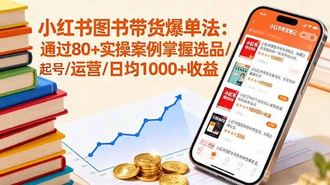 【精】小红书图书带货爆单法:通过80+实操案例掌握选品/起号/运营/日均1000+收益-创业猫 【精】小红书图书带货爆单法:通过80+实操案例掌握选品/起号/运营/日均1000+收益