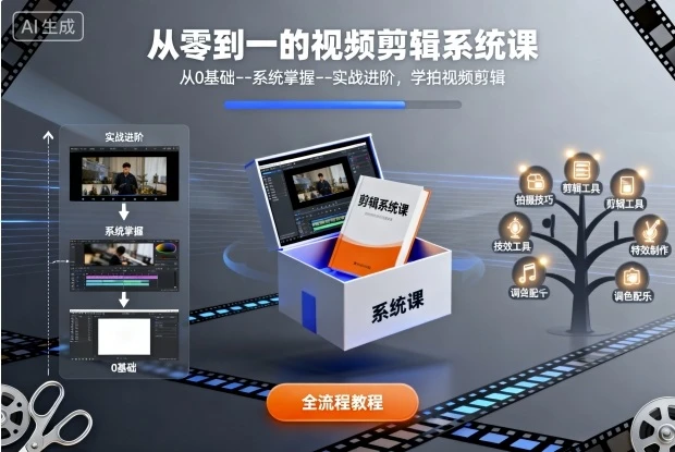【精】从零到一的视频剪辑系统课,从0基础–系统掌握–实战进阶,学拍视频剪辑-创业猫 【精】从零到一的视频剪辑系统课,从0基础–系统掌握–实战进阶,学拍视频剪辑