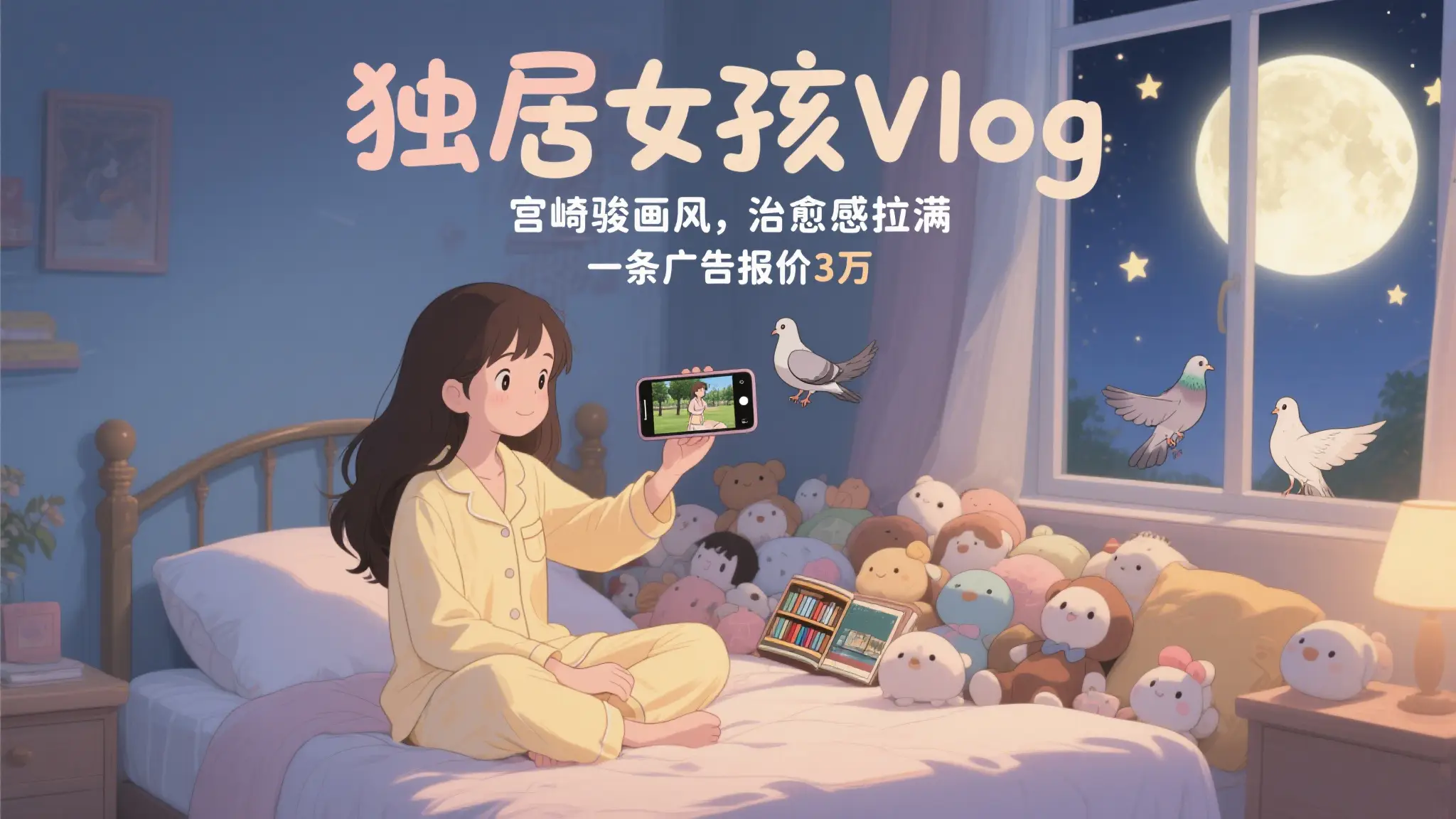 单个账号涨粉71万！用AI制作独居女孩Vlog，宫崎骏画风，治愈感拉满，一条广告报价3万