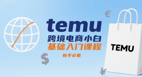 【精】temu跨境电商小白基础入门课程，新手必看