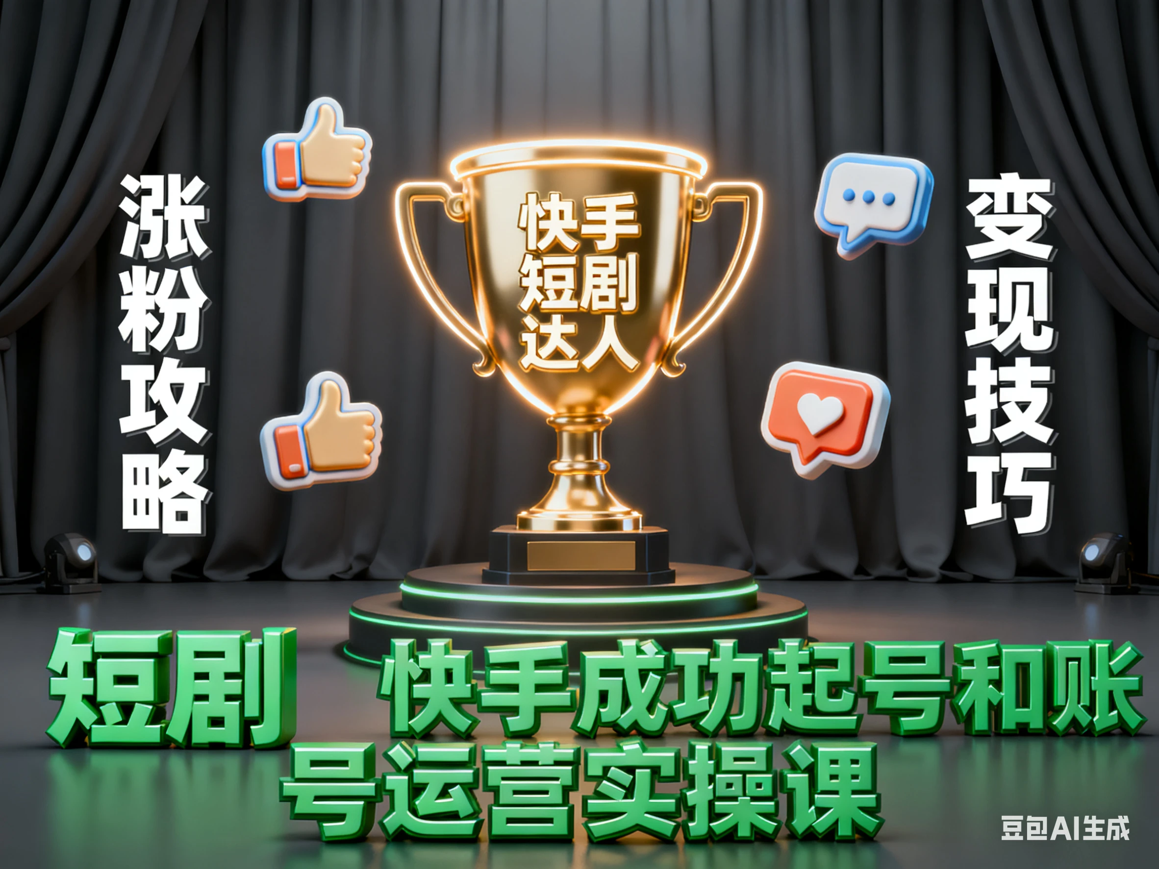 短剧 快手成功起号和账号运营实操课