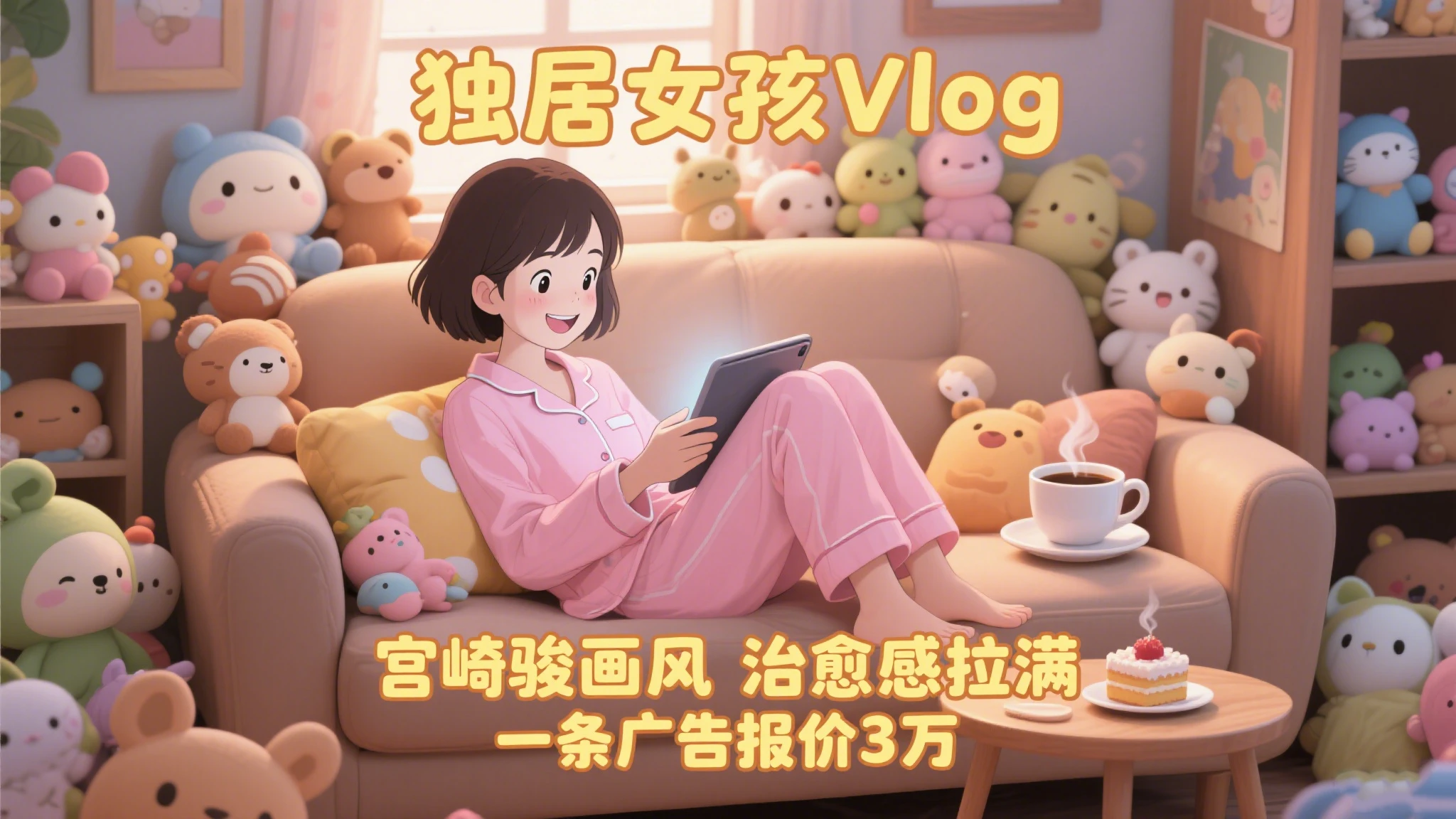 用AI制作独居女孩Vlog，治愈感拉满，单个账号涨粉71万，一条广告报价3万