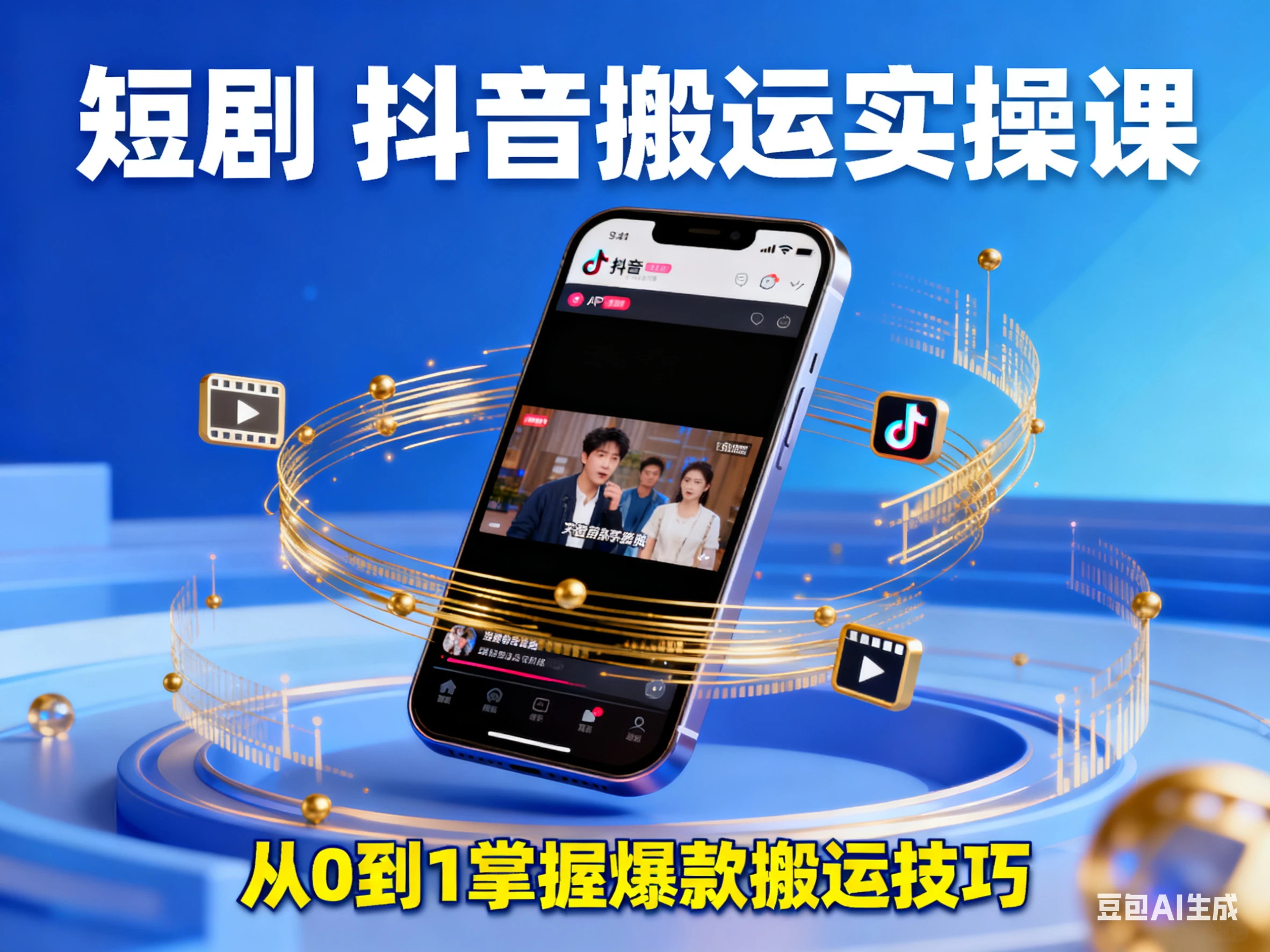 短剧 抖音搬运实操课