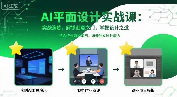 【精】AI平面设计实战课，实战演练，解锁创意之门，掌握设计之道