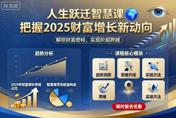 【精】人生跃迁智慧课，把据2025财富增长新动向