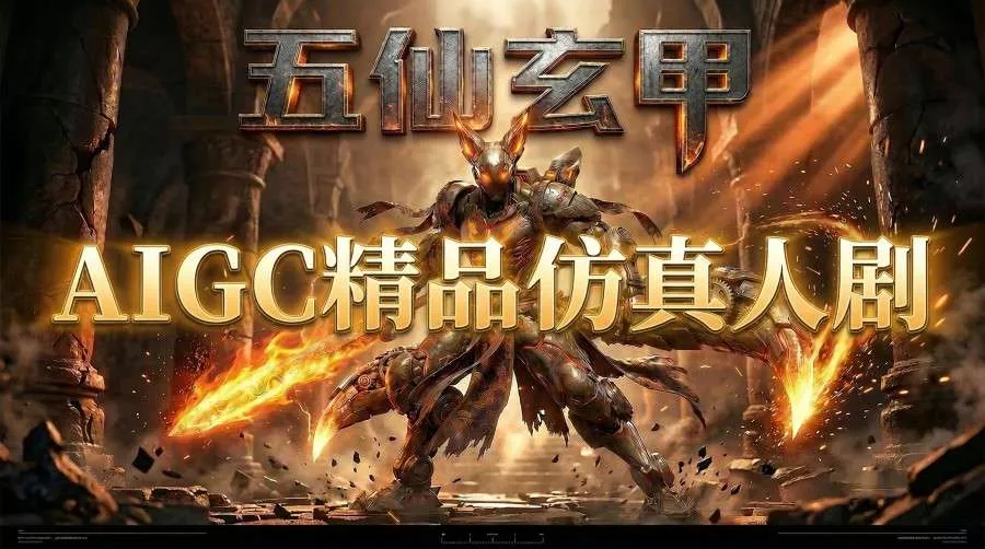 【精】AIGC精品仿真人短剧教学，以五仙玄甲风为例展示保姆级实操教学