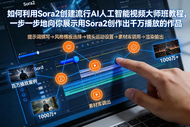 如何利用Sora2创建流行AI人工智能视频大师班,一步一步地向你展示用Sora2创作出千万播放的作品 如何利用Sora2创建流行AI人工智能视频大师班,一步一步地向你展示用Sora2创作出千万播放的作品