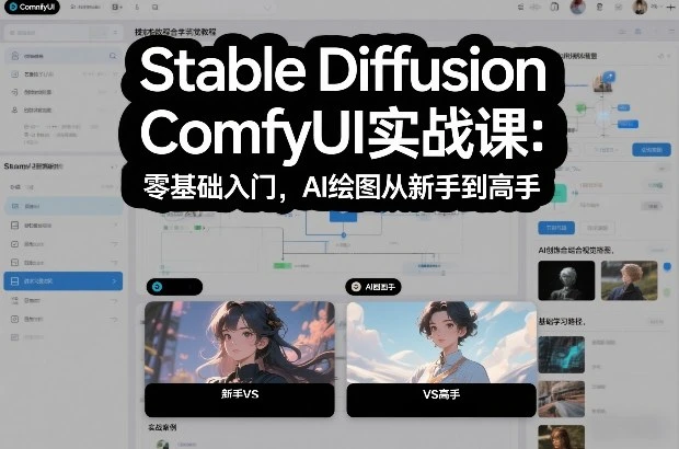 【精】Stable Diffusion ComfyUI实战课:零基础入门,AI绘图从新手到高手 【精】Stable Diffusion ComfyUI实战课:零基础入门,AI绘图从新手到高手