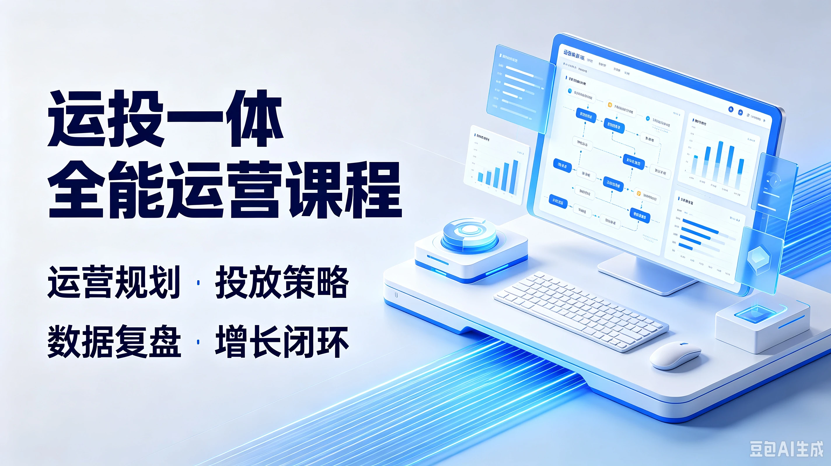 【精】运投一体全能运营课程，运营规划·投放策略、数据复盘·增长闭环