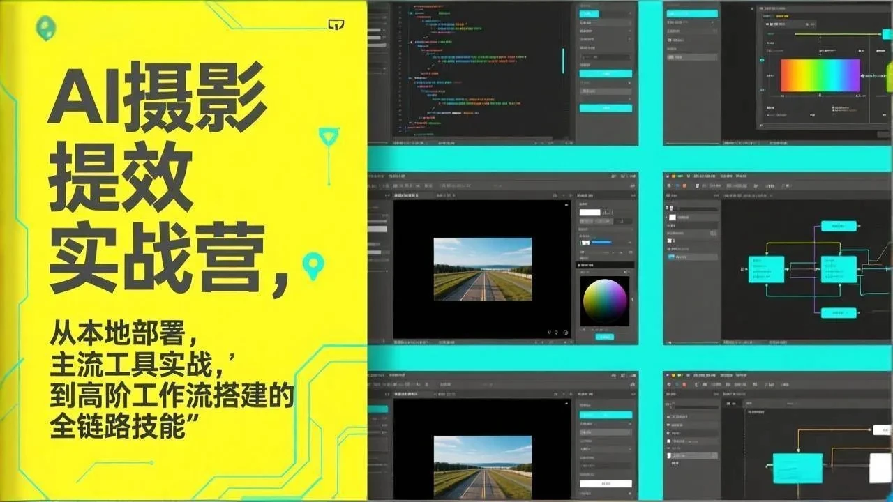 【精】AI+摄影提效实战营,从本地部署,主流工具实战,到高阶工作流搭建的全链路技能 【精】AI+摄影提效实战营,从本地部署,主流工具实战,到高阶工作流搭建的全链路技能